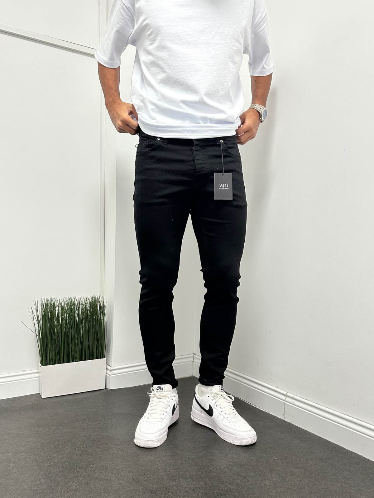 Siyah Düz Model Kot Pantolon – Slim Fit